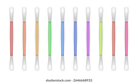 Single Use Cotton Swab ear cotton swabs on a white