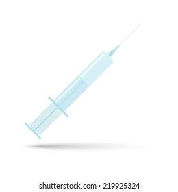 Single use medical syringe isolated