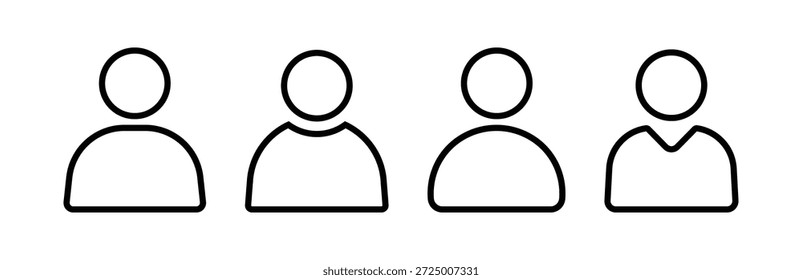 Icono de usuario único con silueta de persona que representa el perfil de usuario, la identidad de Cuenta, el miembro individual y el concepto de acceso personal
