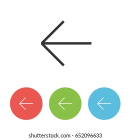 Single vector arrow backward for webdesign