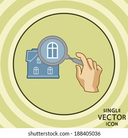 Single vector color flat icon. Building details.