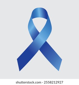 single vector design element of a ribbon shape with gradient blue color