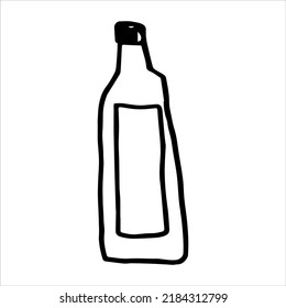 A single vector element is a glass bottle.
