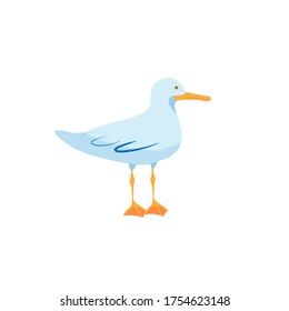 Single vector element isolated on white background. Seagull