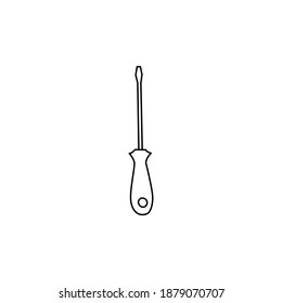 Single vector element isolated on white background. Screwdriver