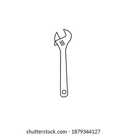 Single vector element isolated on white background. Wrench