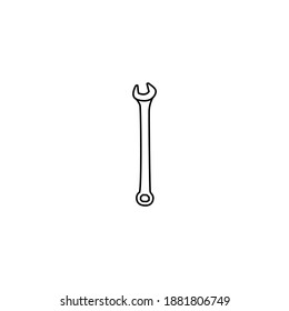 Single vector element isolated on white background. Wrench