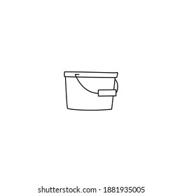 Single vector element isolated on white background. Paint bucket
