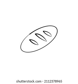 Single vector element isolated on white background. Bread