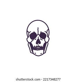Single vector element isolated on white background. A skull