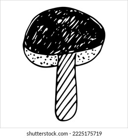 a single vector element mushroom white background.