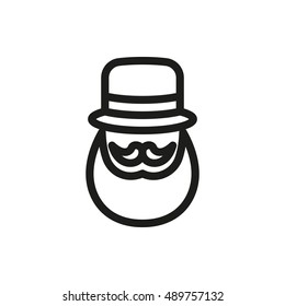 Single vector illustration hipster icon isolated concept on white background. For app, web, design, mobile.