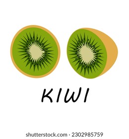 eine einzelne Vektorgrafik einer Kiwi-Frucht. Lines Art tropische Kiwi Frucht, Doodle