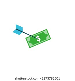 Single vector main object without background. Money and coins. Bag with banknotes and change. Colored bright image. Hand holding a lot of cash.