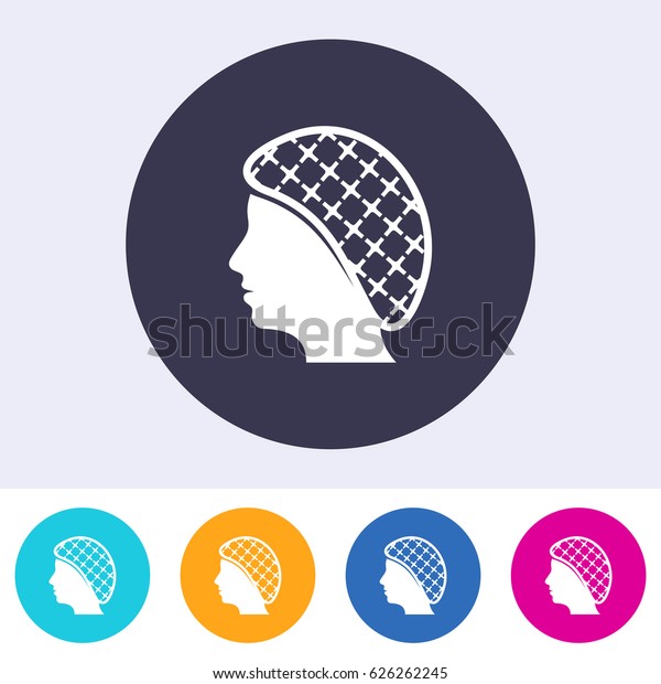 Single vector\
round hairnets must be worn\
icon