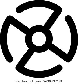 A single, vector-based icon of a fan or cooler.