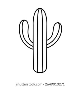 A single, vibrant cactus icon perfect for summer vacation themes, travel websites, or promotional materials. The design is clean and easily adaptable.