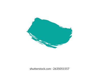 A single, vibrant teal paint swatch displayed against a pure white background.