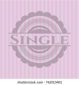 Single vintage pink emblem