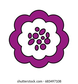 single violet flower icon image