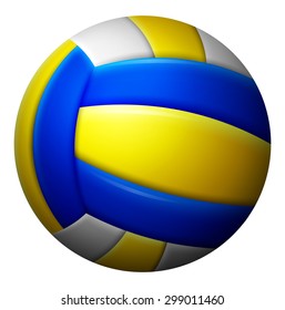 Single volleyball in classic color