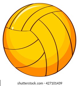 Single Volleyball Yellow Color Illustration Stock Vector (royalty Free 