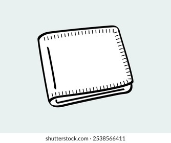 Einfaches Brieftaschensymbol, minimalistisches Vektordesign für einfache Integration