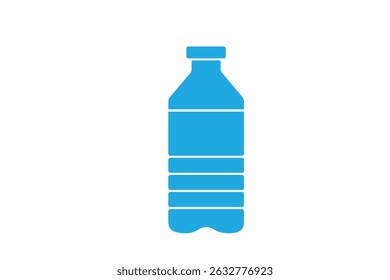 a single water bottle vector icon on a white background