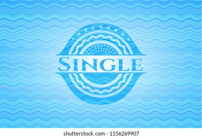 Single water concept style badge.