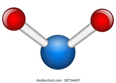 Single Water H2O molecule vector illustration