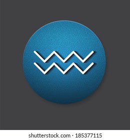 Single water resources icon on the gray background