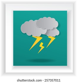 Single weather icon - Cloud with Lightning