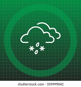 Single weather icon - Cloud with Snow and Rain