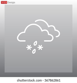 Single weather icon - Cloud with Snow and Rain
