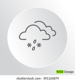 Single weather icon - Cloud with Snow and Rain