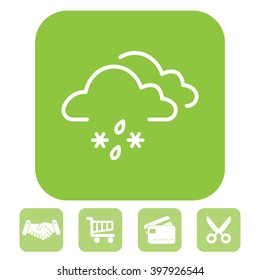 Single weather icon - Cloud with Snow and Rain