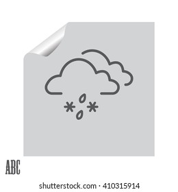 Single weather icon - Cloud with Snow and Rain
