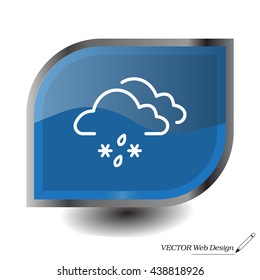 Single weather icon - Cloud with Snow and Rain