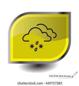 Single weather icon - Cloud with Snow and Rain