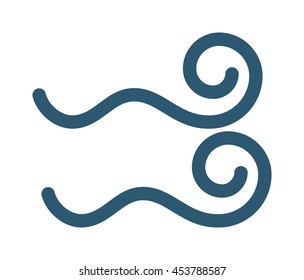 Single weather icon cloud with snow storm meteorology winter element