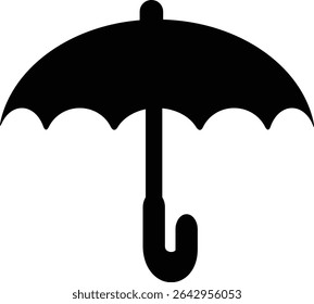 A single weather icon silhouette, designed in a minimalist style, perfect for weather apps or websites.