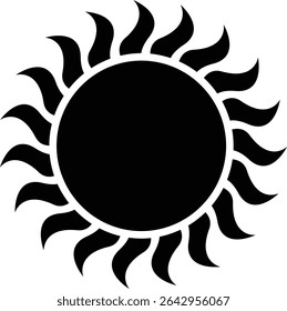 A single weather icon silhouette, designed in a minimalist style.