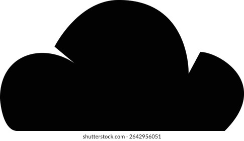 A single weather icon silhouette, likely part of a larger set. The silhouette style is a distinctive feature.