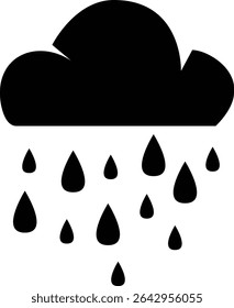 A single weather icon silhouette, likely depicting a weather condition, in a minimalist style.