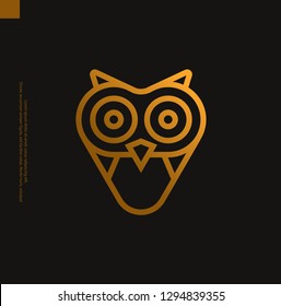 3d Golden Owl Simple Shape Logo: เวกเตอร์สต็อก (ปลอดค่าลิขสิทธิ์