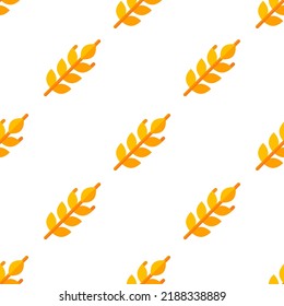 Single wheat pattern. wheat concept. flat trendy Vector seamless Pattern, background, wallpaper