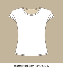 Single white sleeveless shirt on grey background, isolated.