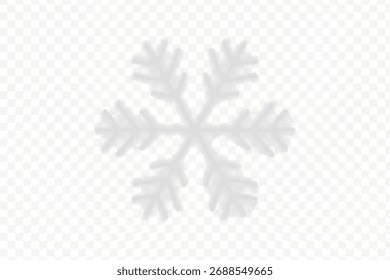 Einzelne weiße Schneeflocke einzeln auf transparentem Hintergrund. Winterelement, PNG, weißer kalter Wintereisschnee.