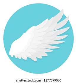 single wing flat design icon