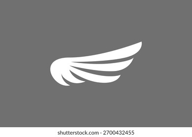 Single wings simple silhouette logo 